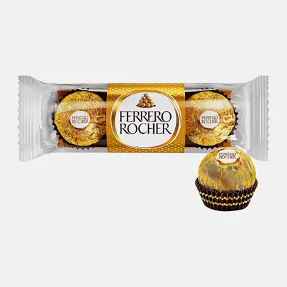 Конфеты Ferrero Rocher из молочного шоколада с начинкой из крема и лесного ореха 37.5г