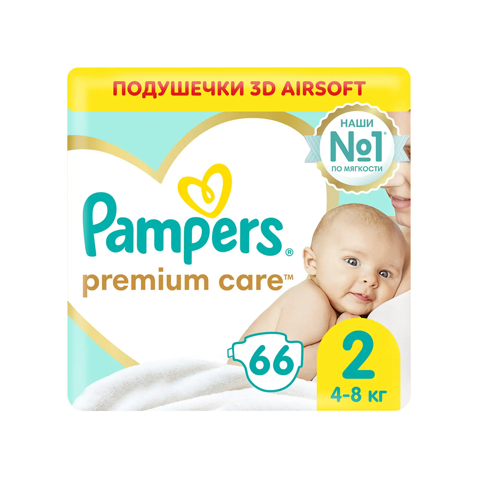 Подгузники Pampers Premium Care Mini 4-8кг 66шт