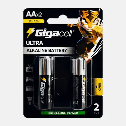 Батарейки Gigacell Ultra/Магнит алкалиновые АА 2шт