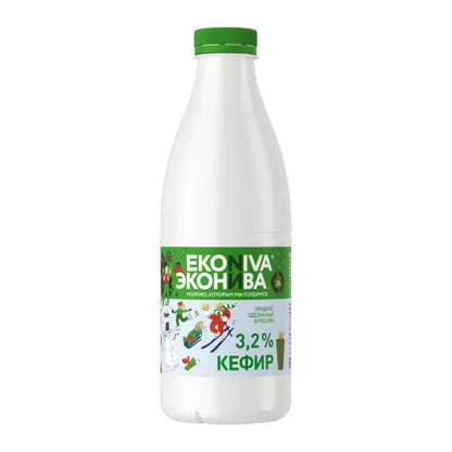 Изображение товара ЭкоНива 3.2% Кефир из молока высшего сорта 1кг с живой закваской