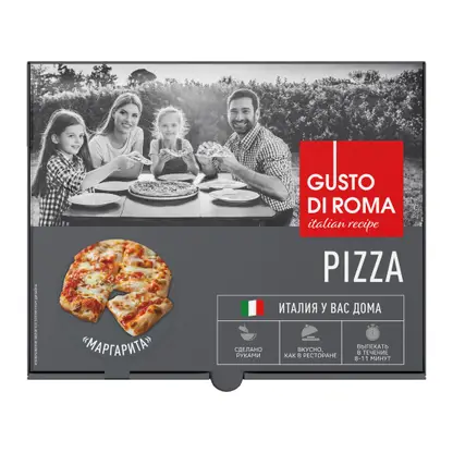 Изображение товара Пицца Gusto Di Roma Римская Маргарита 390 г натуральные ингредиенты