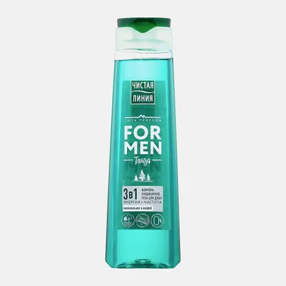 Шампунь кондиционер и гель для душа 3в1 Чистая линия For Men 400мл