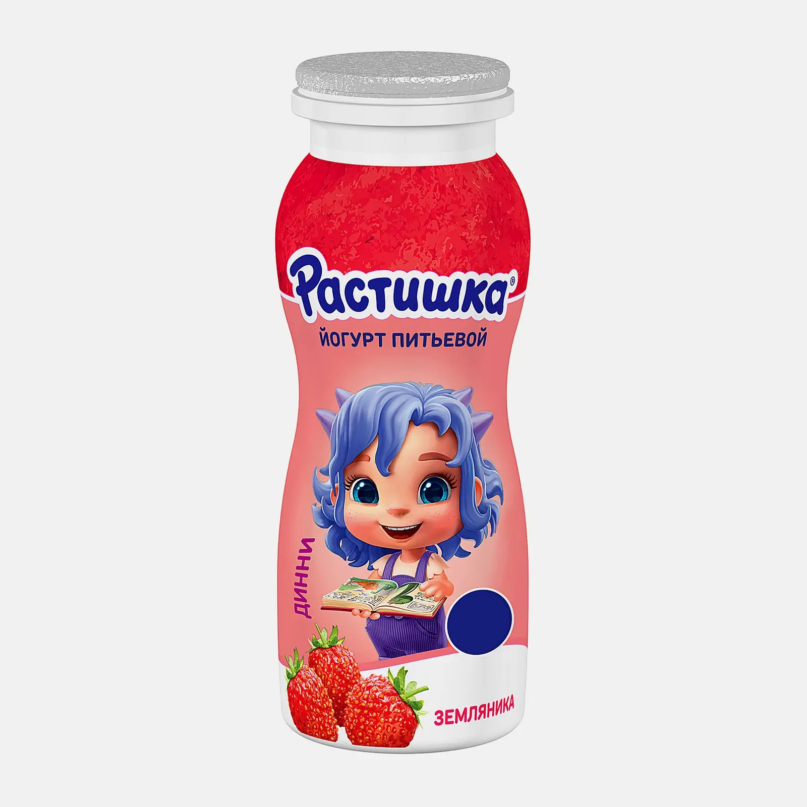 Изображение товара Йогурт питьевой Растишка Земляника 1.6% 90г