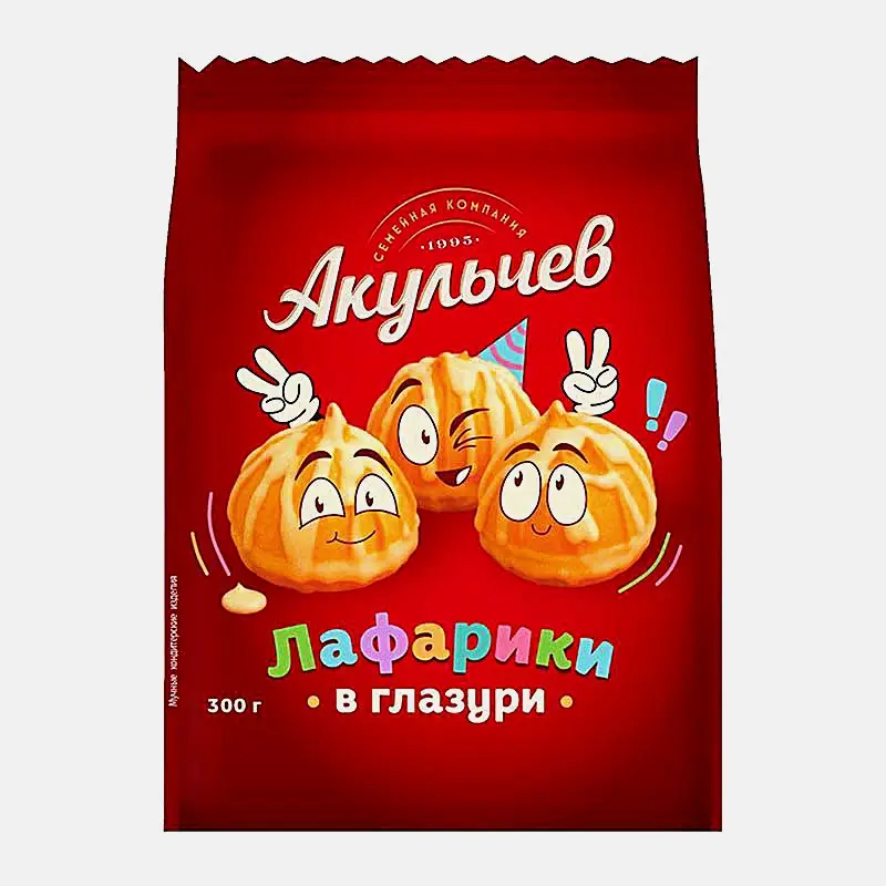Печенье Лафарики в белой глазури Акульчев 300г