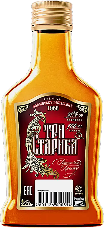 Изображение товара Настойка Три Старика горькая 38% 100 мл натуральная классика