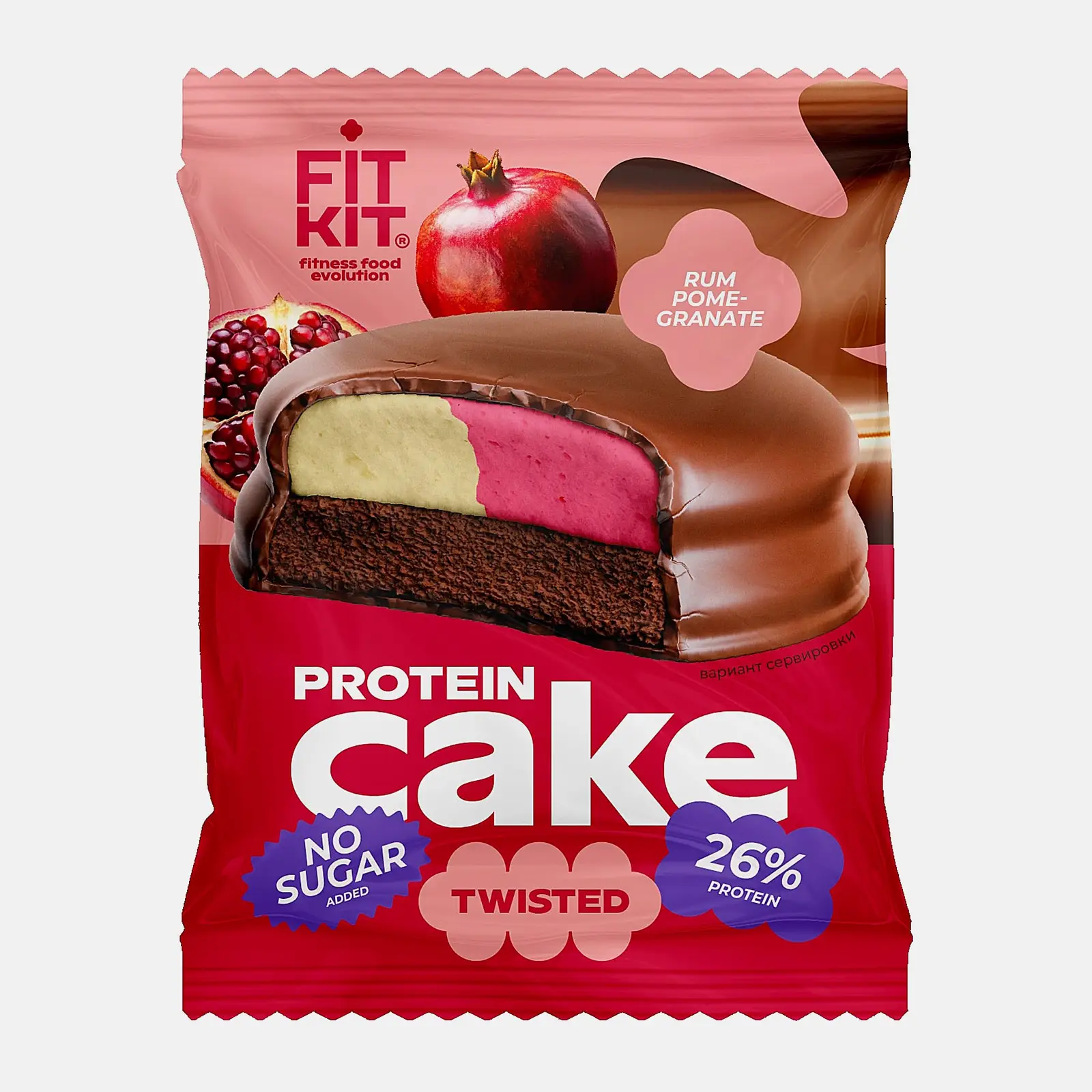 Десерт Fit Kit глазированный Protein cake ром-гранат 50г