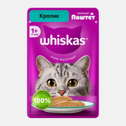 Паштет для кошек с кроликом Whiskas 75г