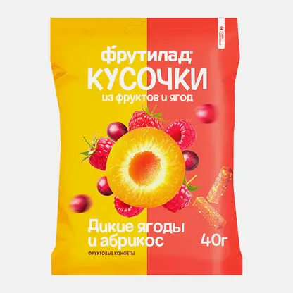 Фруктовые конфеты дикие ягоды и абрикос Фрутилад 40г