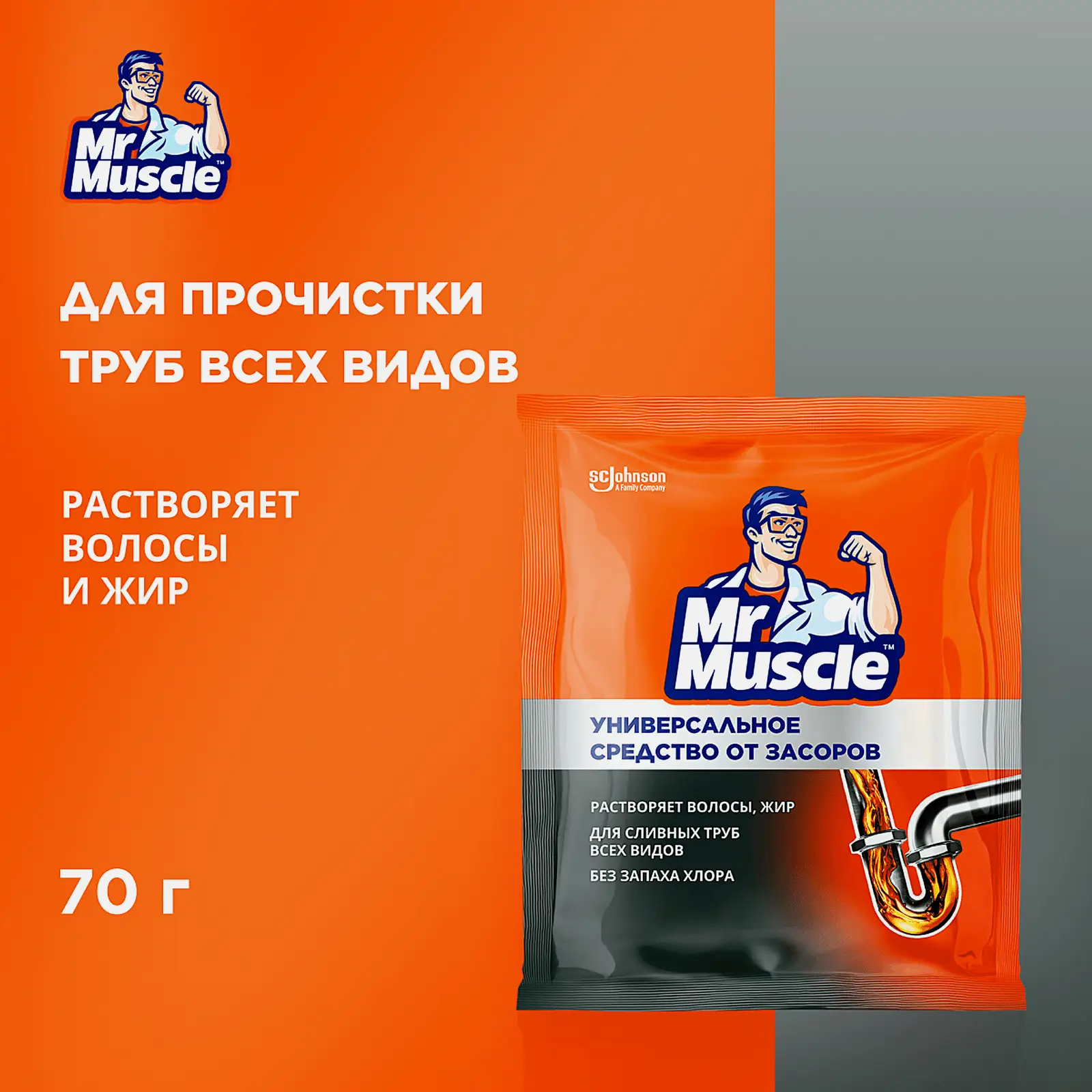 Гранулы для прочистки сливных труб Mr.Muscle 70г - фото 2 Гранулы для прочистки сливных труб Mr.Muscle 70г - фото 2