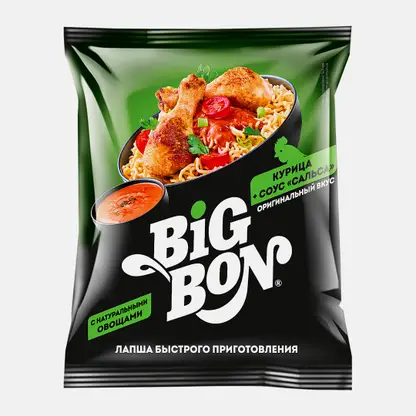 Лапша Big Bon Курица с соусом сальса 75г