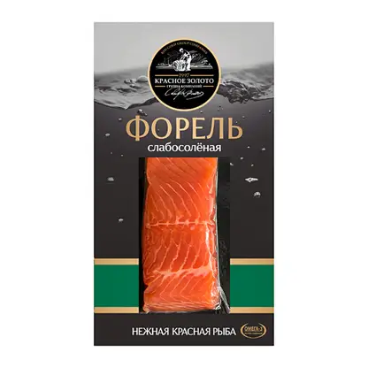 Изображение товара Форель слабосоленая филе-кусок на коже Красное золото 150г
