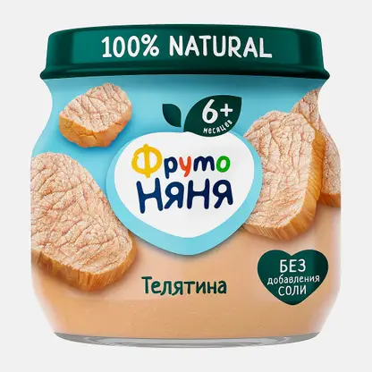Пюре из телятины с 6 месяцев Фрутоняня 80г