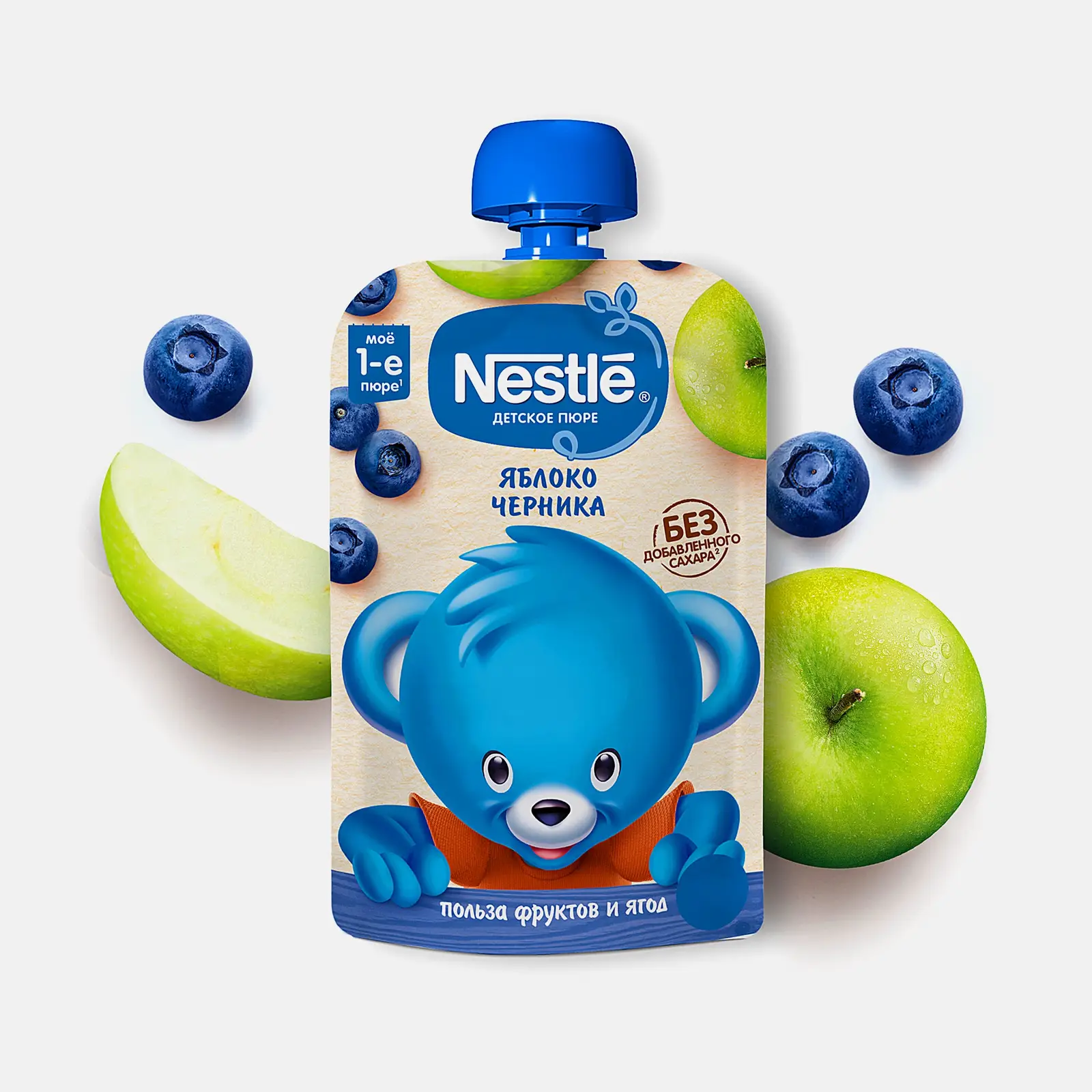 Пюре Nestle Яблоко Черника с 5 месяцев 90г - фото 4