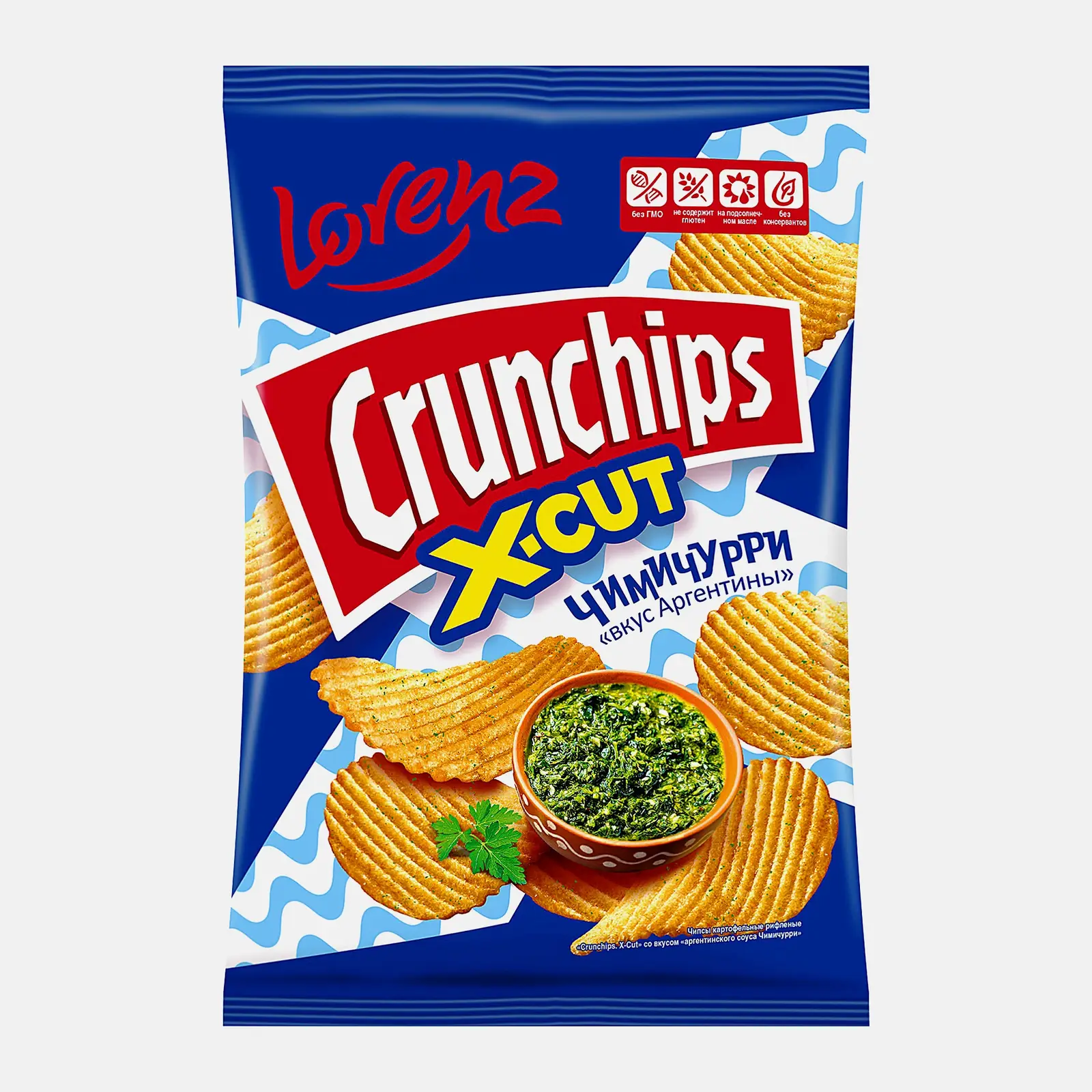 Чипсы Чимичурри Crunchips X-Cut 130г Чипсы Чимичурри Crunchips X-Cut 130г