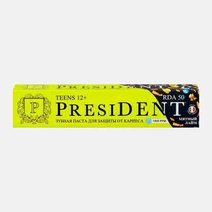Зубная паста President Juicy lime 12+ детская 70г