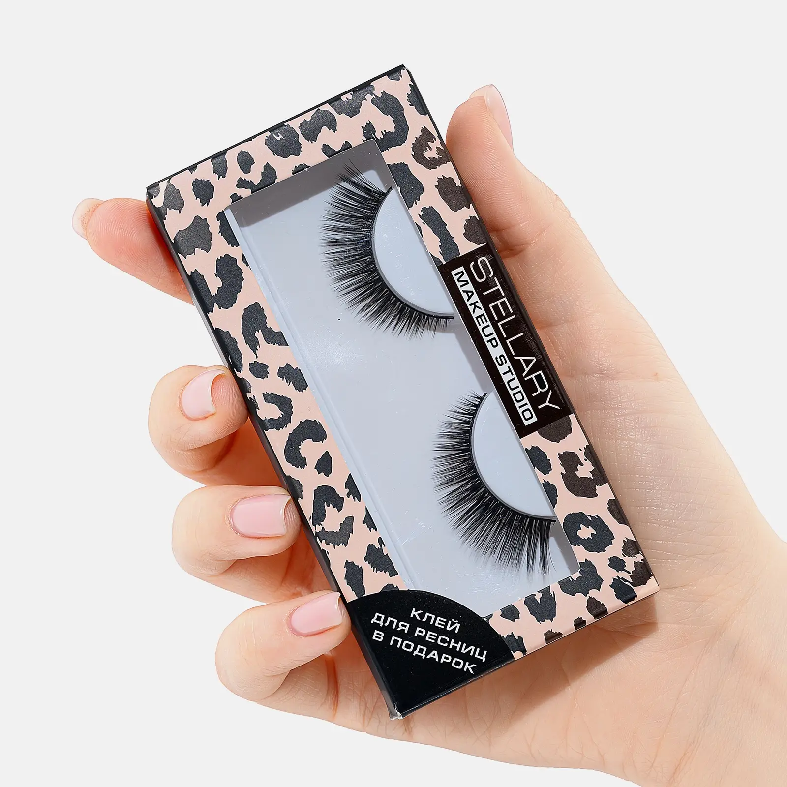 Накладные ресницы с клеем Supermodel 1 пара Stellary