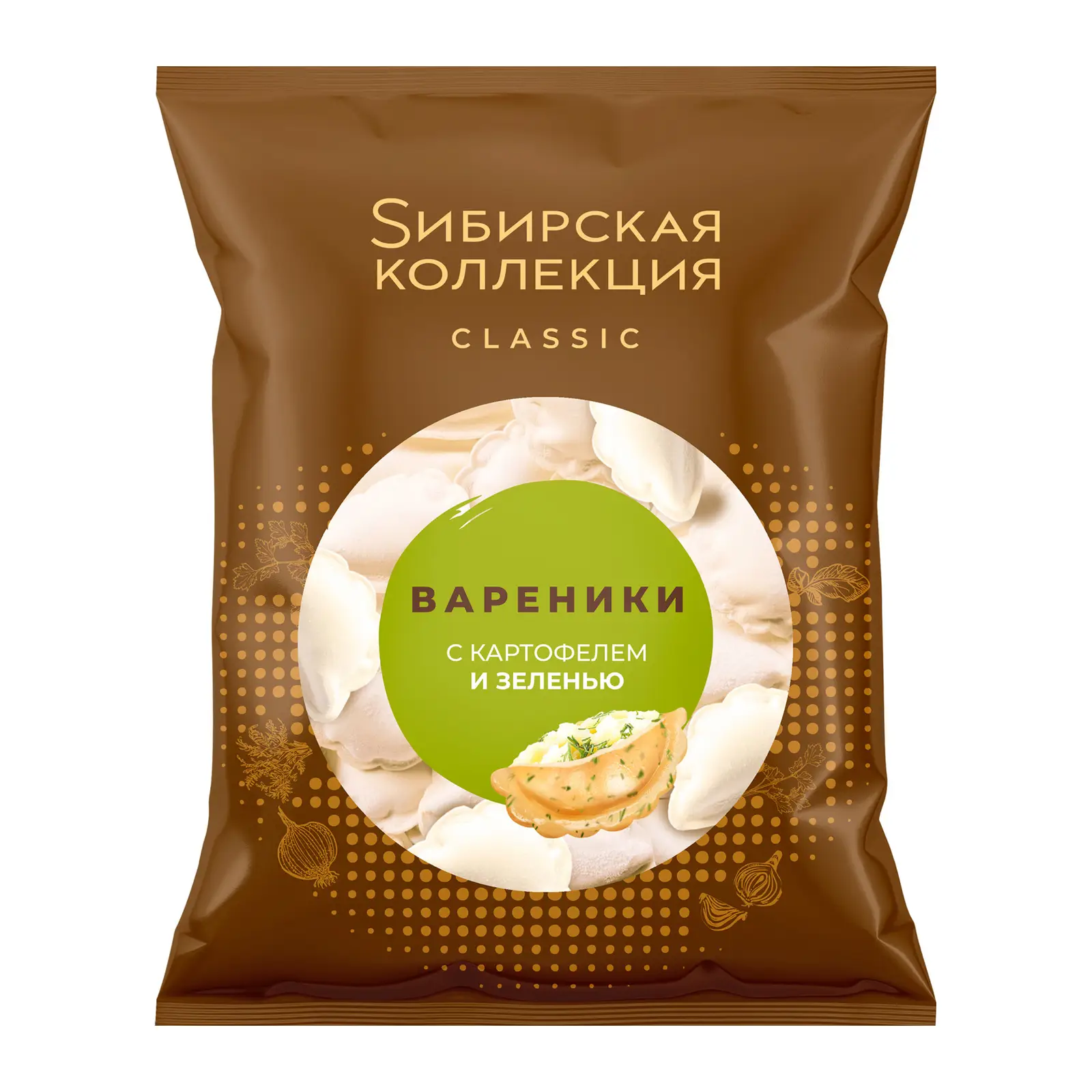 Изображение товара Вареники Sибирская Коллекция с картофелем и зеленью 500г