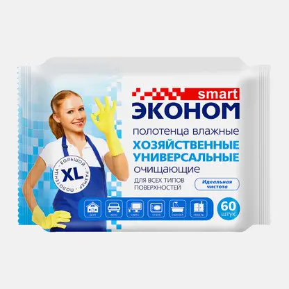 Влажные полотенца Эконом Smart 18*7см 60шт