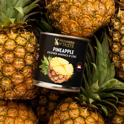 Изображение товара Кусочки ананаса в собственном соку Premiere of Taste 425г