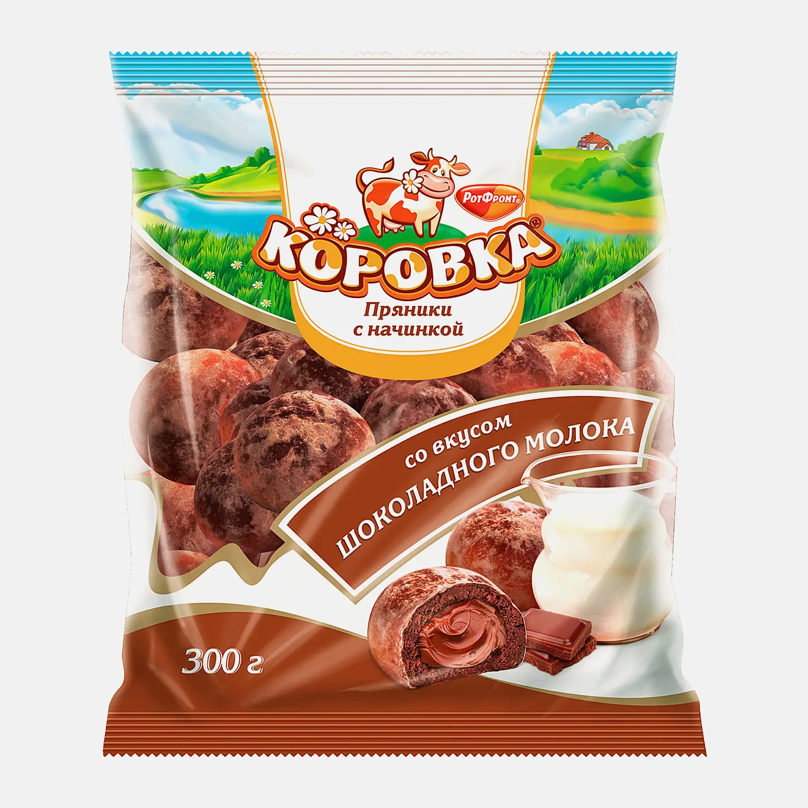 Изображение товара Рот Фронт Пряники Коровка со вкусом шоколадного молока 300 г