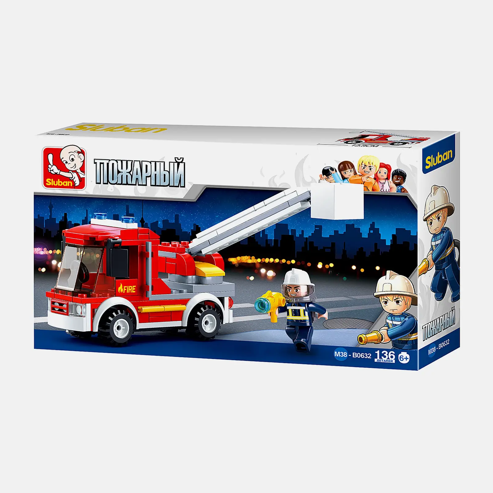 Изображение товара Конструктор Пожарная служба 120.5г 23.7x14.1x4.5см Sluban