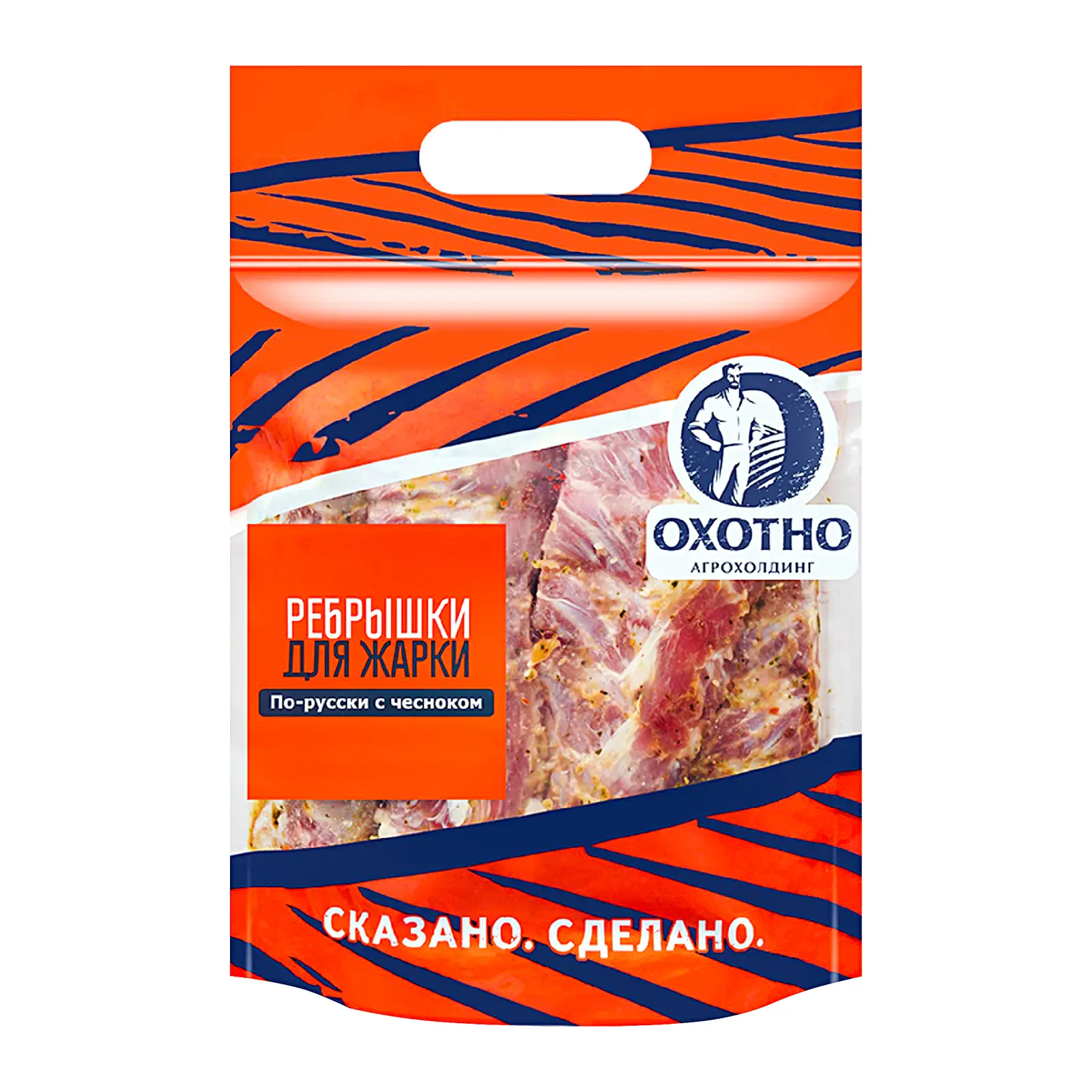 Ребрышки свиные Охотно по-русски с чесноком