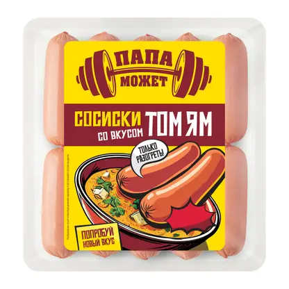 Изображение товара Сосиски Том Ям Папа может 330г