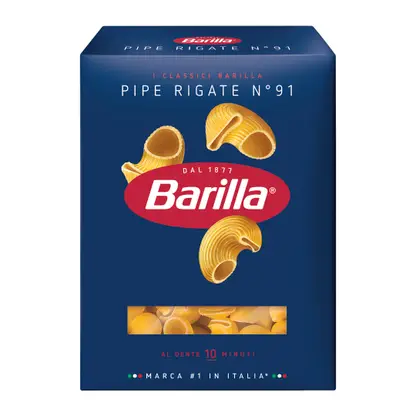 Изображение товара Макароны Barilla Pipe Regate Улитки 450г - итальянские фигурные макароны