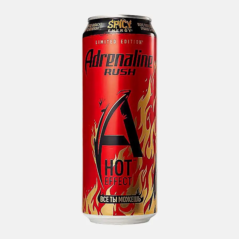 Изображение товара Энергетический напиток Adrenaline Rush Spicy Energy 449 мл для бодрости и энергии