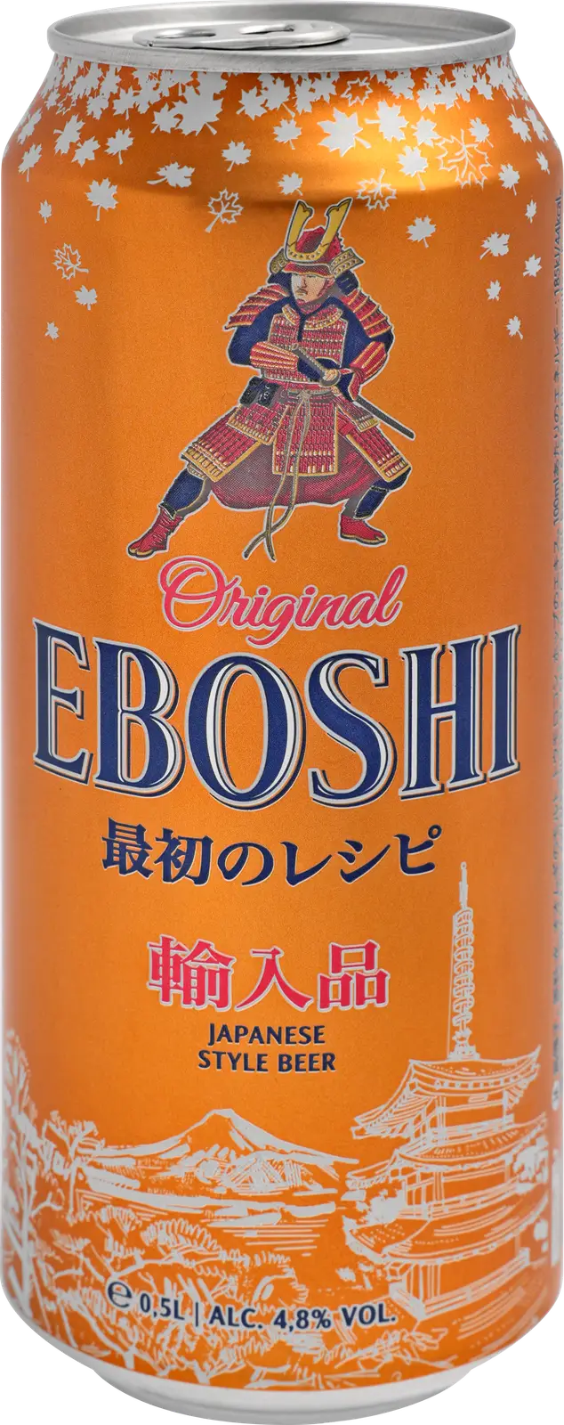 Изображение товара Пиво светлое Eboshi фильтрованное пастеризованное 4.8% 500мл Германия