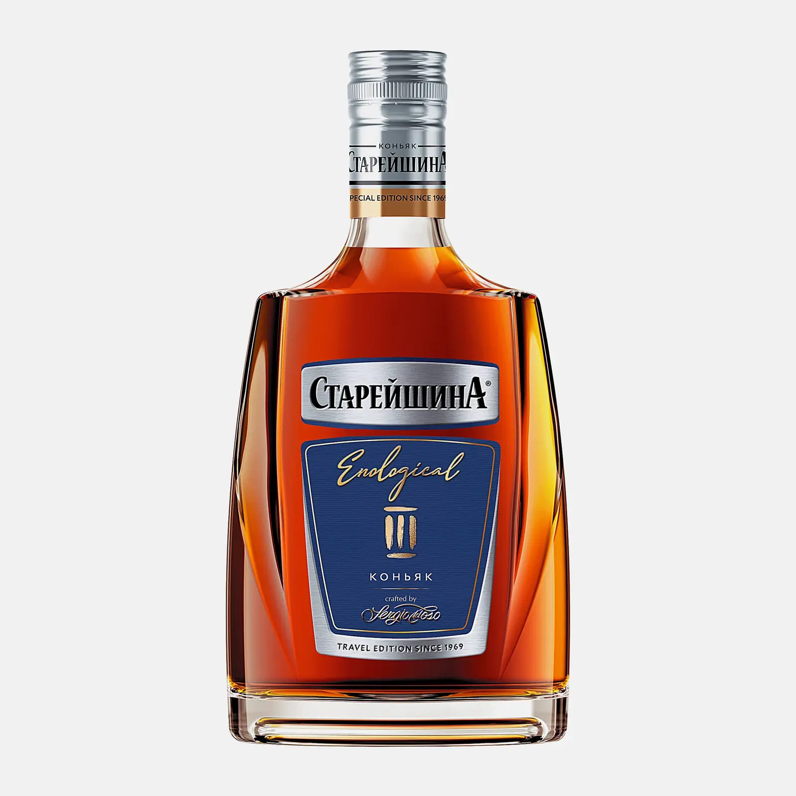 Изображение товара Коньяк Старейшина Travel 3 года 40% 250 мл - российский выдержанный коньяк