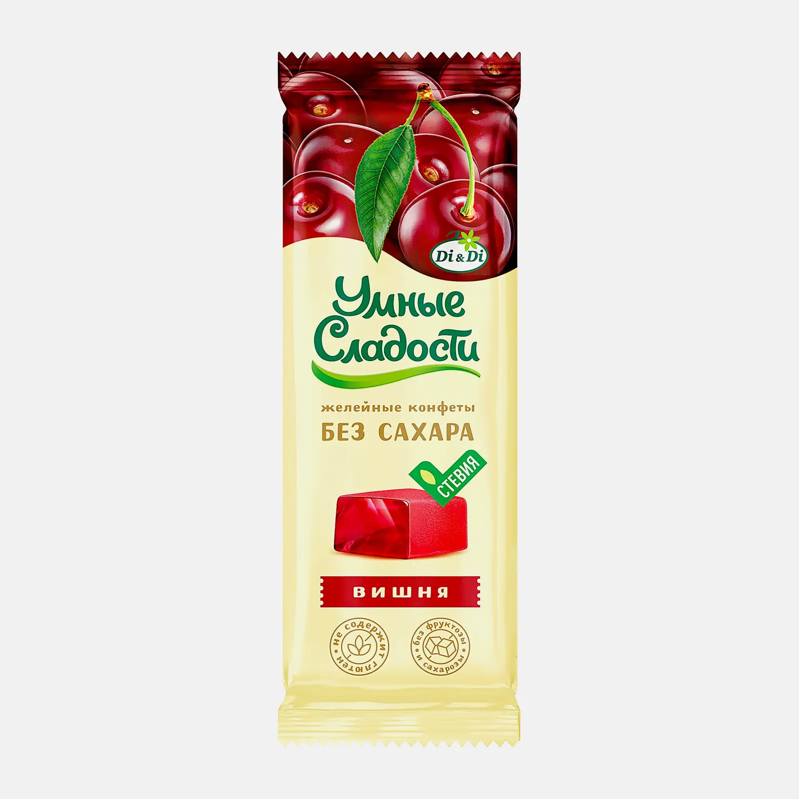 Конфеты желейные с вишней/лимоном Умные Сладости 90г в ассортименте