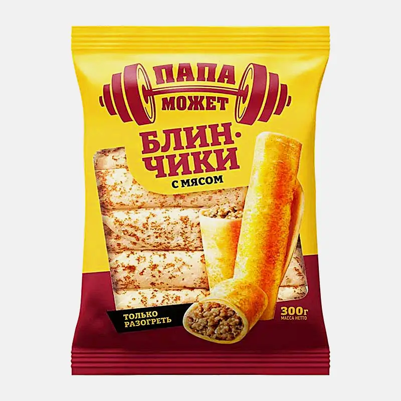 Блины круглые с мясом Папа Может 300г