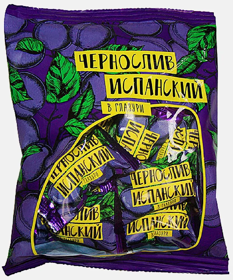Изображение товара Конфеты Новгородская КФ Чернослив Испанский в глазури 200г натуральный сладкий десерт