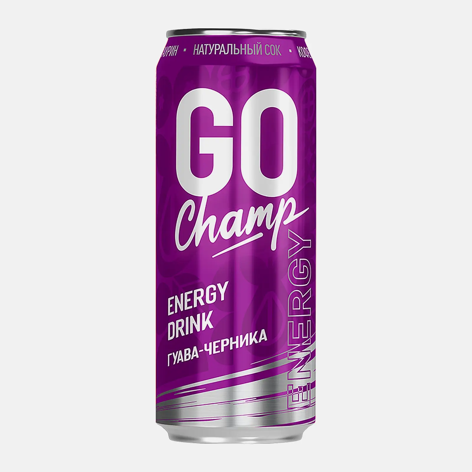 Изображение товара Энергетический напиток Гуава-черника Go Champ 450 мл для бодрости и энергии