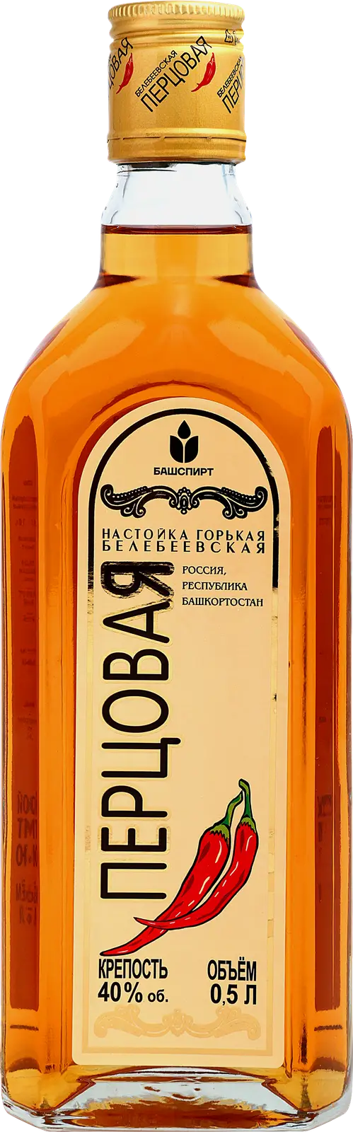 Изображение товара Настойка Белебеевская Перцовая 40% 500мл