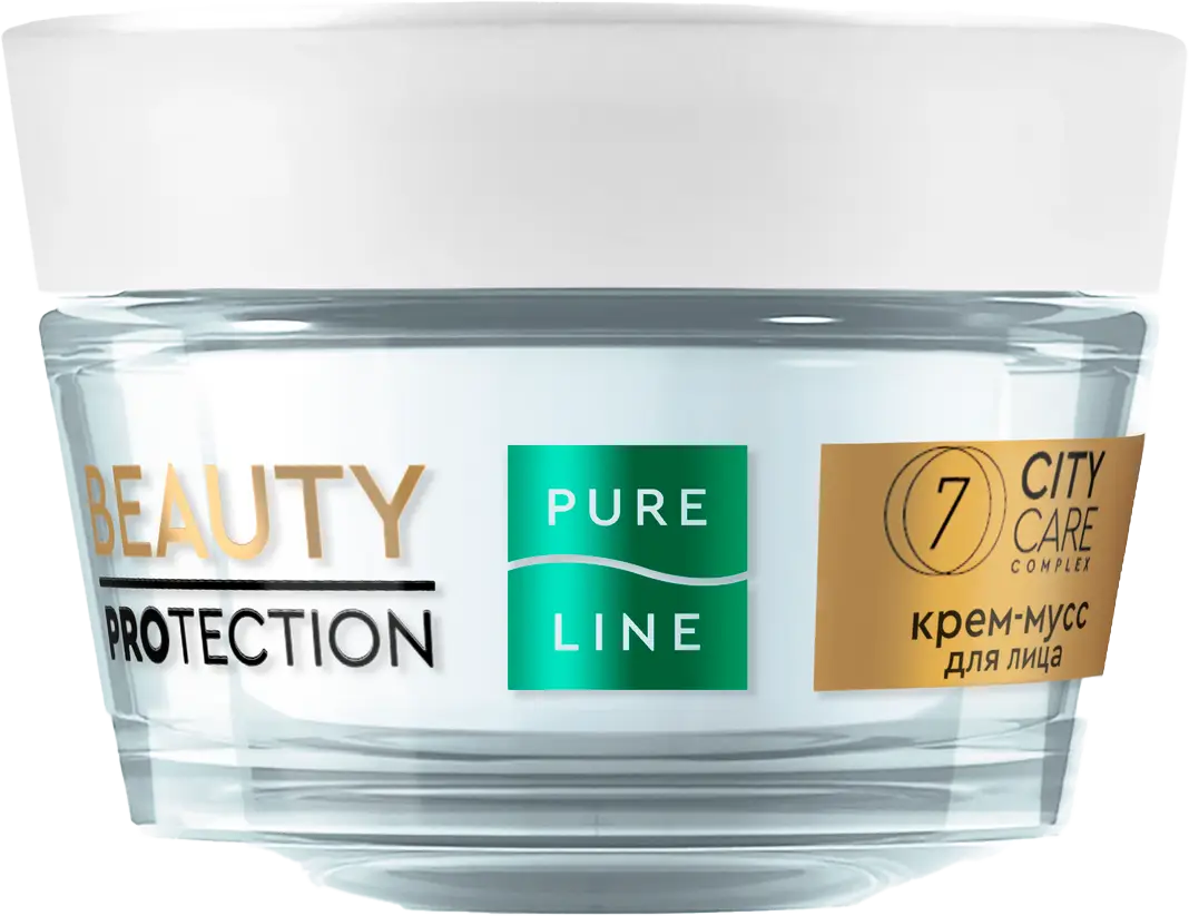 Крем-мусс для лица Чистая Линия Pure line D-пантенол + гиалуроновая кислота 45мл