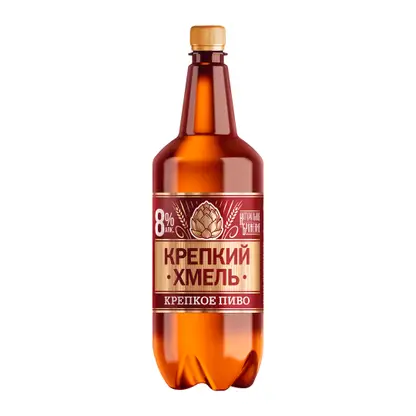 Пиво Крепкий Хмель светлое фильтрованное 8% 1.3л
