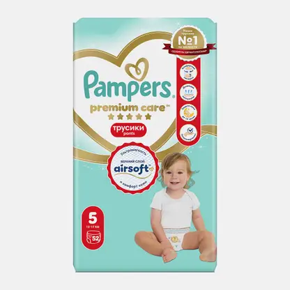 Подгузники-трусики Pampers Premium Care Pants №5 12-17кг 52шт