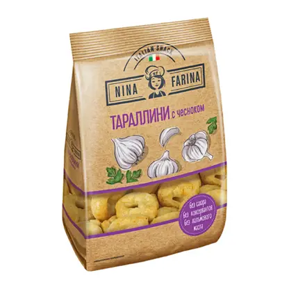 Изображение товара Тараллини с чесноком Nina Farina 180г
