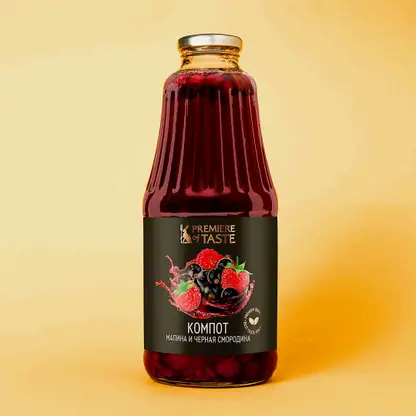 Компот из малины и черной смородины Premiere of Taste 1л