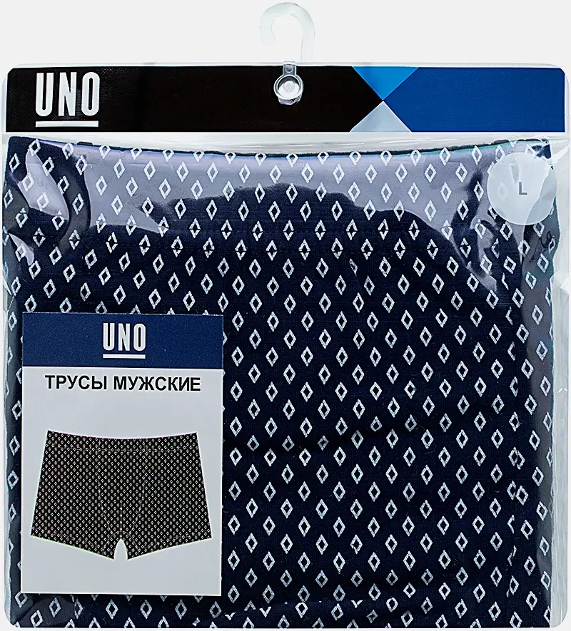 Трусы Uno мужские боксеры серые темно-синие UM6_1 р.46-52 в ассортименте