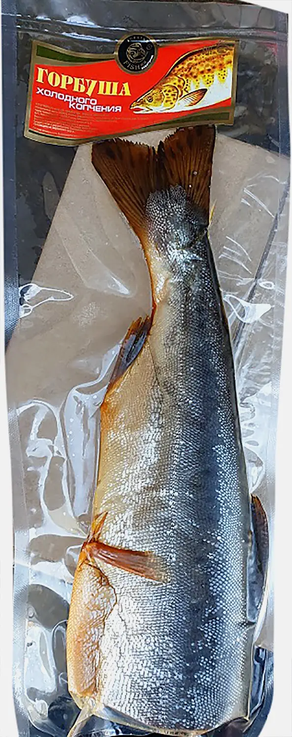 Горбуша Золотая Fishka без головы холодного копчения потрошенная 500г