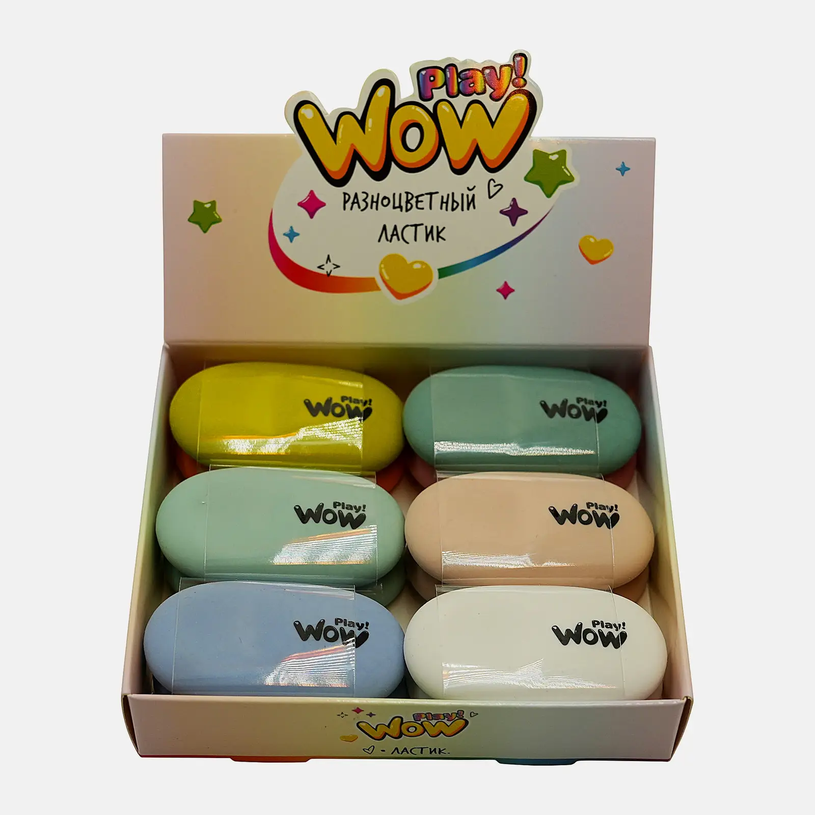 Ластик прямоугольный эргономичный в ассортименте