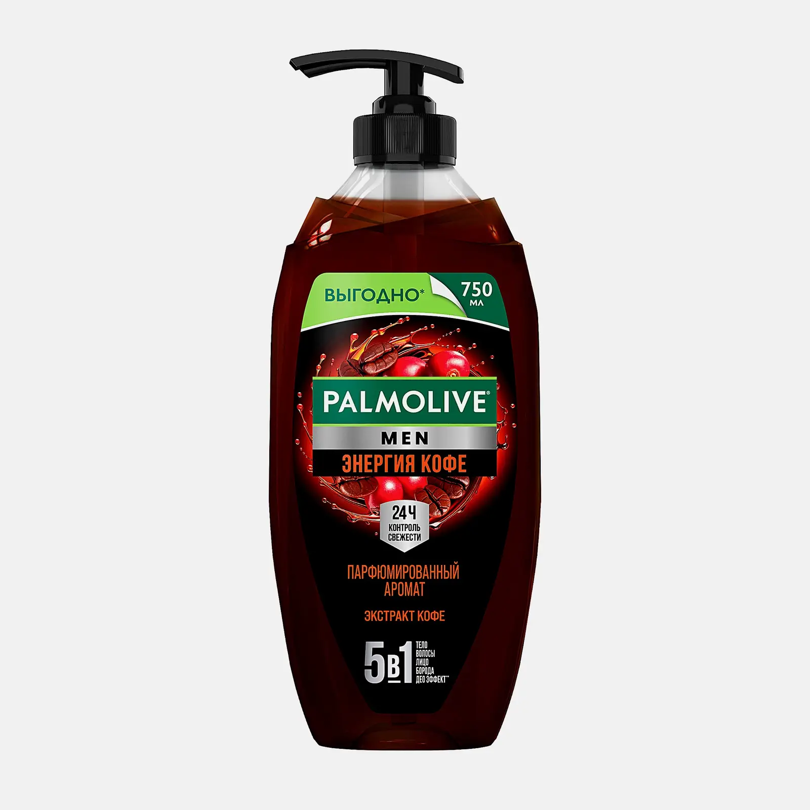 Гель для душа мужской Энергия кофе Palmolive Men 750мл