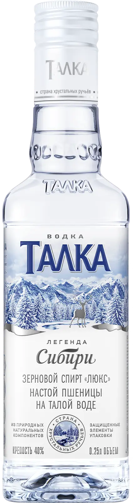 Изображение товара Водка Талка 40% 250мл Россия мягкий и насыщенный вкус