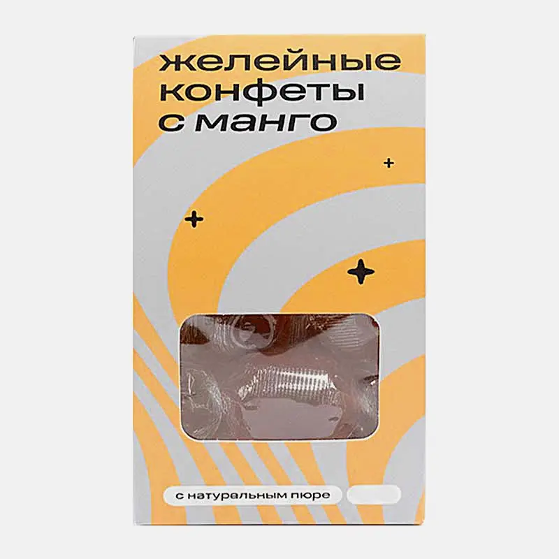 Изображение товара Желейные конфеты с натуральным пюре манго 90г Кондитер Кубани