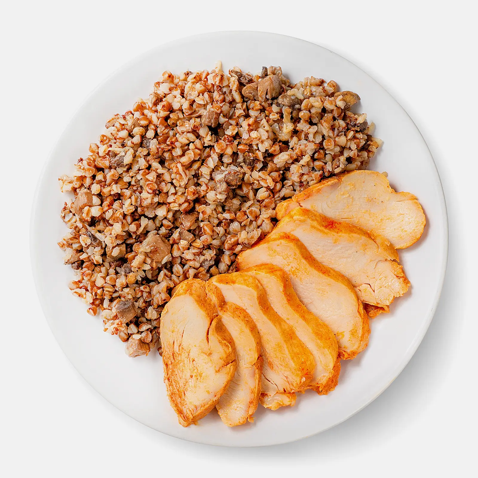 Курица су-вид с гречкой грибами и луком 270г