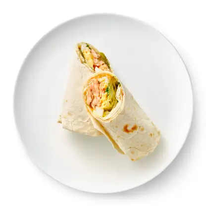 Изображение товара Сэндвич-ролл с горбушей и яйцом 150г - вкусное свежее блюдо для перекуса