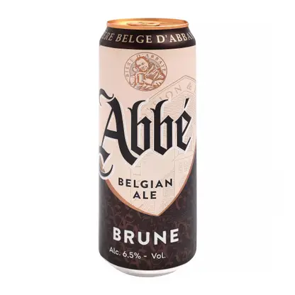 Изображение товара Пивной напиток Abbe Brune темный пастеризованное 6.5% 450мл